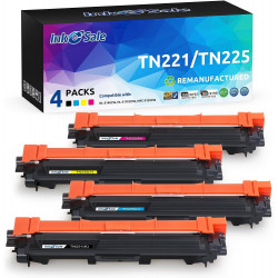 Brother TN221/TN225 Toner Cartridges Color 4 Set (Black,Cyan Magenta Yellow)